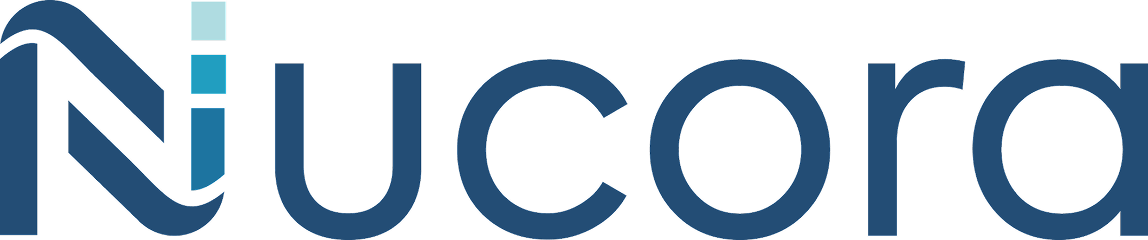 Nucora wordmark — color on light